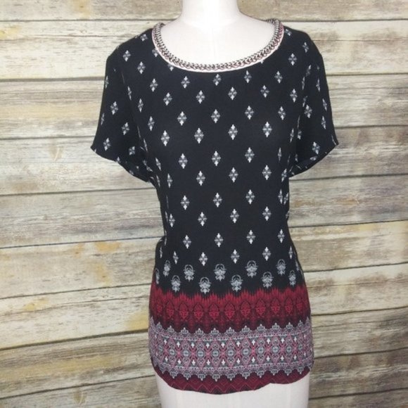 ⬇️ Rewind Boho Aztec Pattern Blouse LARGE - Picture 1 of 9